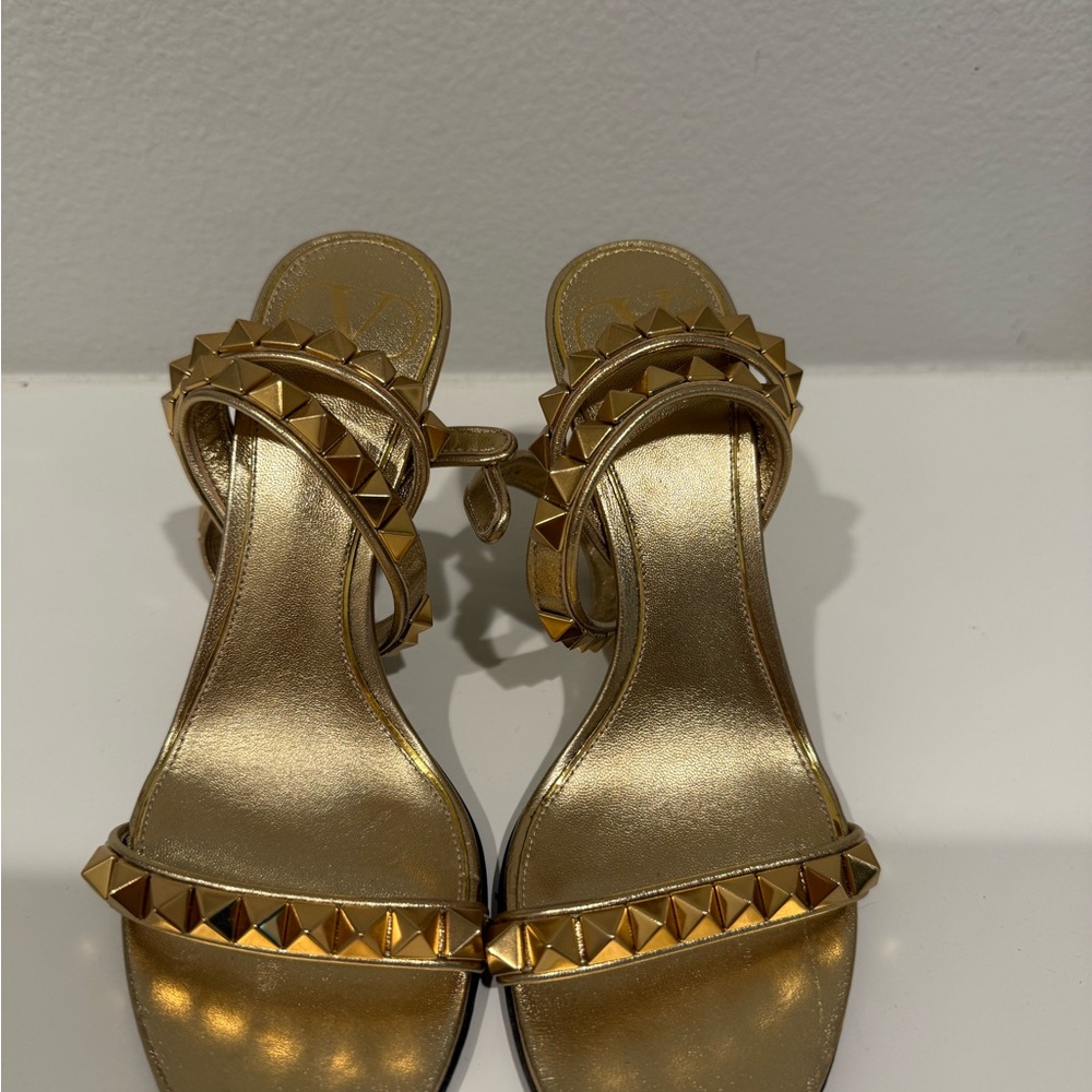 Valentino Gold Studded Heels